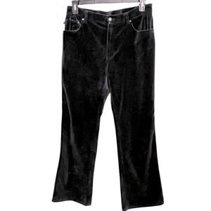 LAUREN JEANS CO. Dark Blue Velvet Boot Cut 5 Pocket Pants Women's Size 12‎